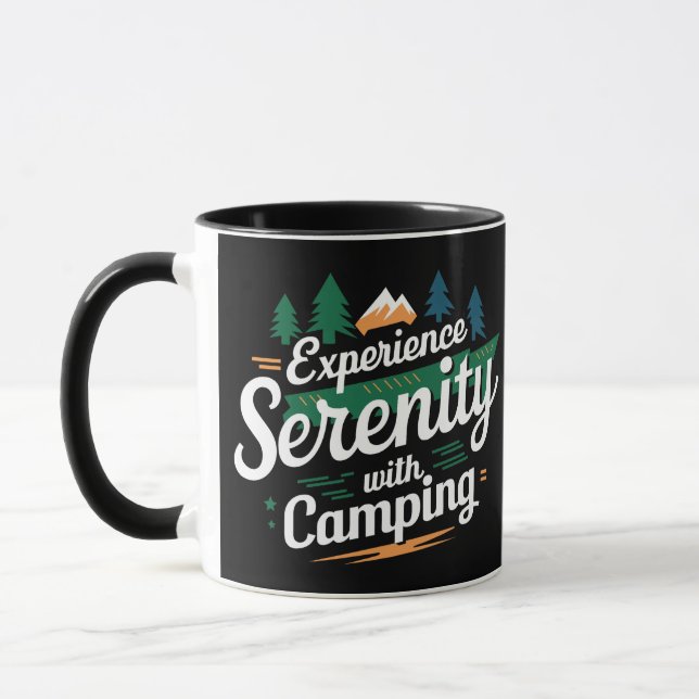 Upplev lugn med camping, kaffe mugg (Vänster)
