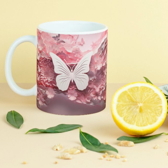 Upplev magi: 3D Butterfly Coffee Mugg (Skapare uppladdad)