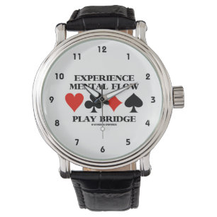 Upplev Mental Flow Play Bridge (Card Kostym) Armbandsur