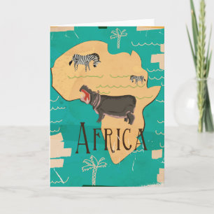 Upplev Poster Afrika Vintage resor Helgkort