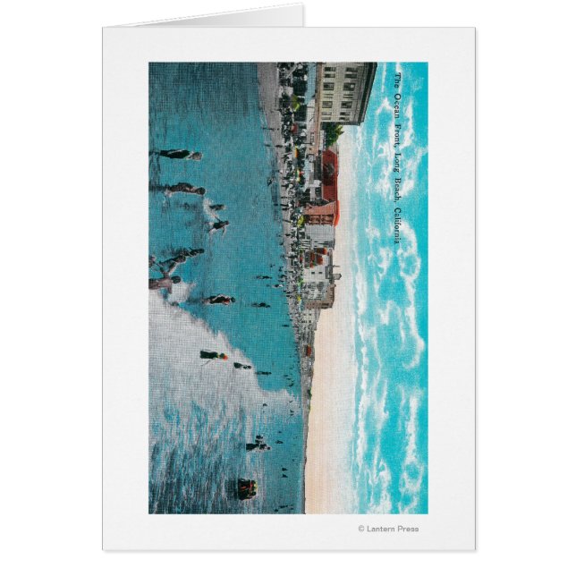 Upplev Vinkarare vid Ocean BeachLong Beach, CA Hälsningskort (Framsidan)