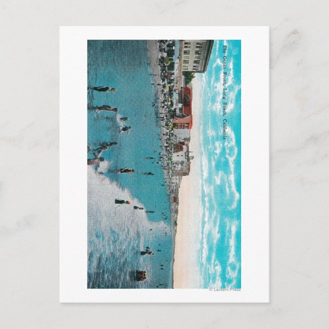 Upplev Vinkarare vid Ocean BeachLong Beach, CA Vykort (Framsida)