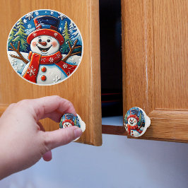 Upplivad Snöman Jul Knopp