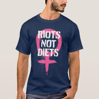 Upploppen äter inte feministisk skräpgrafik t shirt