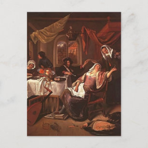 Upplösa hushållet med Jan Steen Vykort