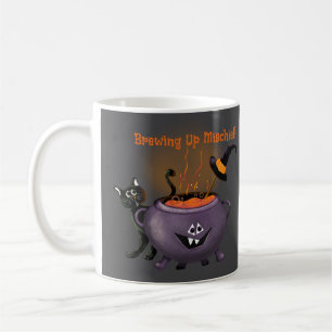 Upplösning av MisChief Black Cat Halloween Coffee  Kaffemugg