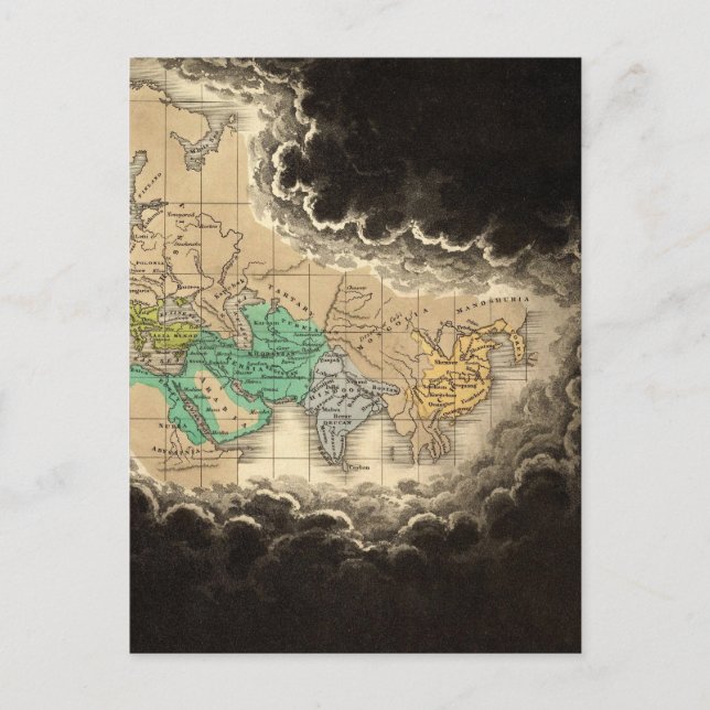 Upplösning av riket Charlemagne 912 AD Vykort (Framsida)