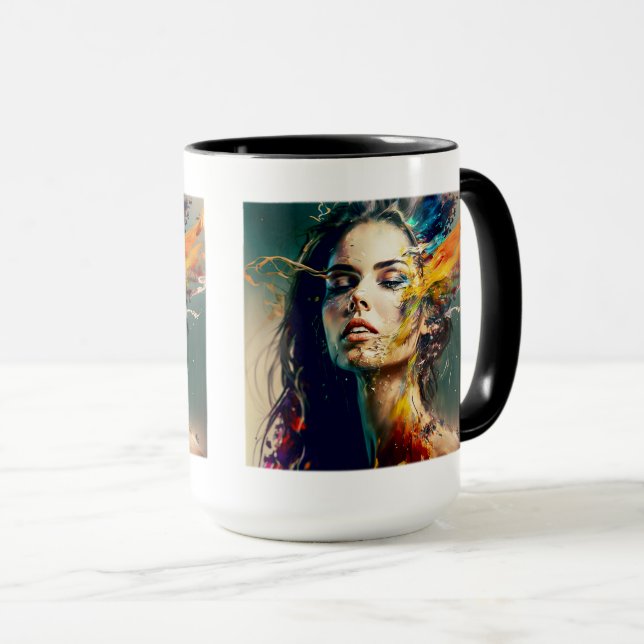 Upplösning av Woman Combo Mugg, 15 oz Mugg (Framsida höger)