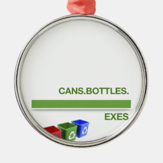 Upplösningsåtervinningslogan Julgransprydnad Metall