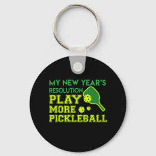 UpplösningslekPickleball nytt år 2018 Nyckelring