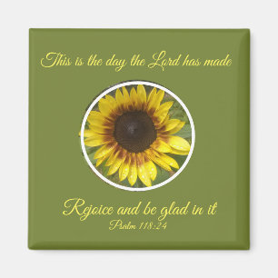 Upplyft psalm 118:24 Skripturssolros Magnet