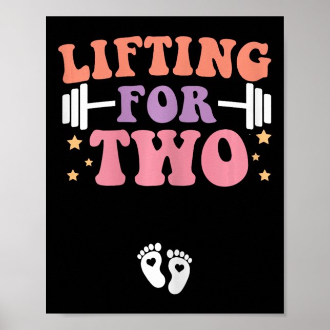 Upplys för två lönande Gravider - förväntad Gym-wo Poster (Framsidan)