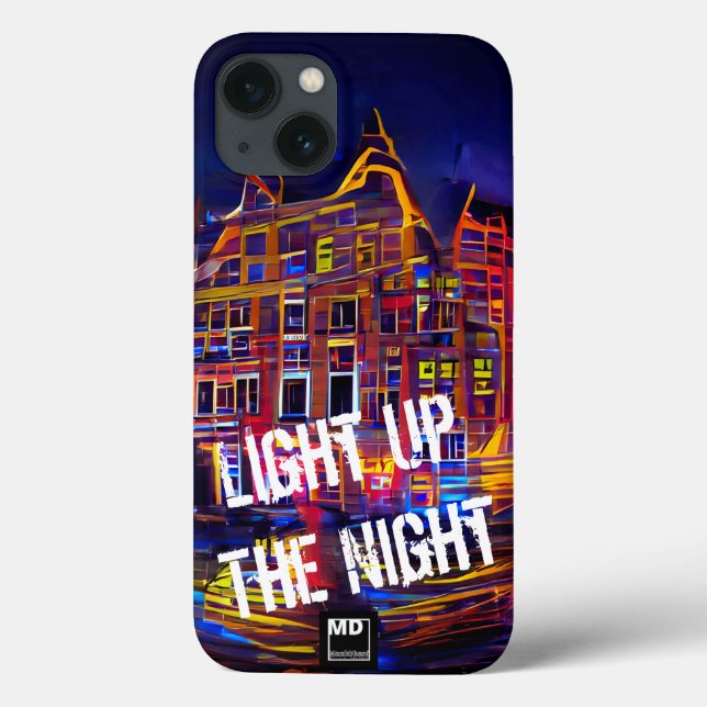 Upplys Natt 2 - levande Färg iphone case (Baksida)