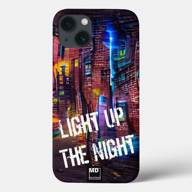 Upplys Natt 3 - levande Färg iphone case (Baksida)