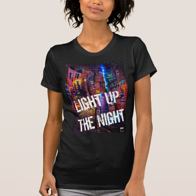 Upplys Natt 3 - levande Färg T-Shirt (Framsida)
