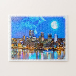 Upplys natt i Pittsburgh Puzzle Pussel