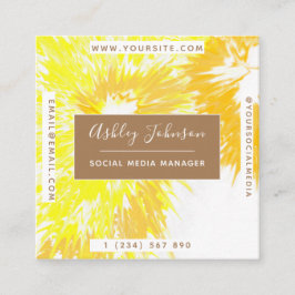 Upplysande modern tie Dye Colorful Vibrant Fyrkantigt Visitkort