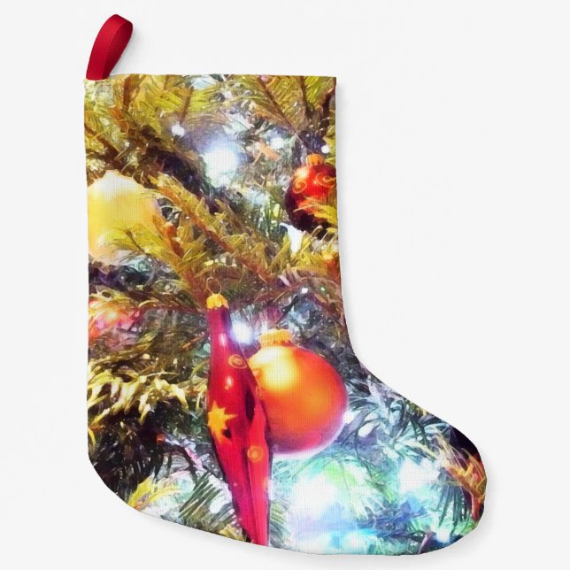 Upplysande prydnadsföremål liten julstrumpa (Framsidan)