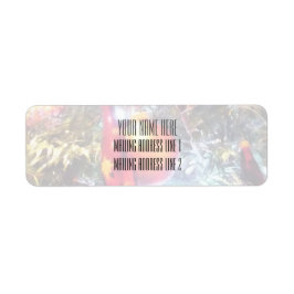 Upplysande prydnadsföremål returadress etikett