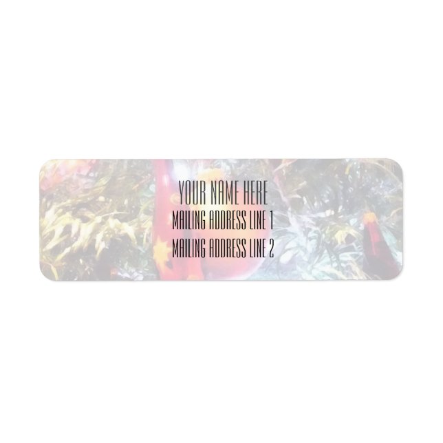 Upplysande prydnadsföremål returadress etikett (Framsidan)