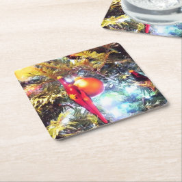 Upplysande prydnadsföremål underlägg papper kvadrat