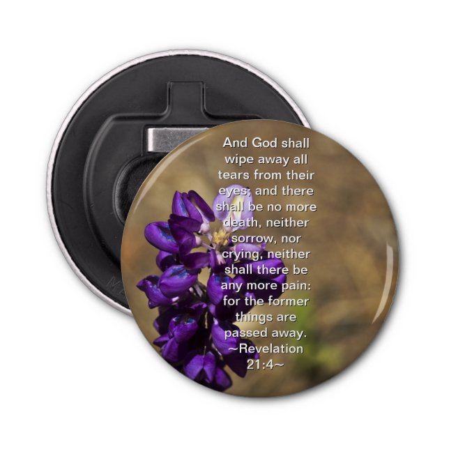 Upplysning 21:4 flasköppnare (Framsidan)