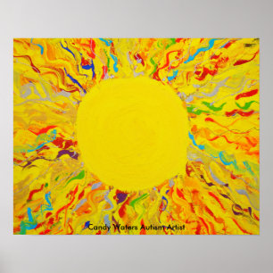 "Upplysning" av Candy Vatten Autism Artist Poster