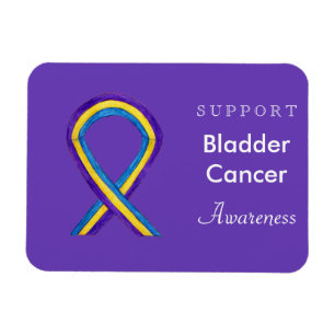 Upplysning om blåscancer Ribbon Gift Magnet