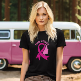 Upplysning om bröstcancer Anpassad namntext för me T Shirt