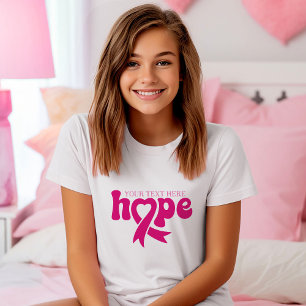 Upplysning om bröstcancer Anpassad namntext för me T Shirt