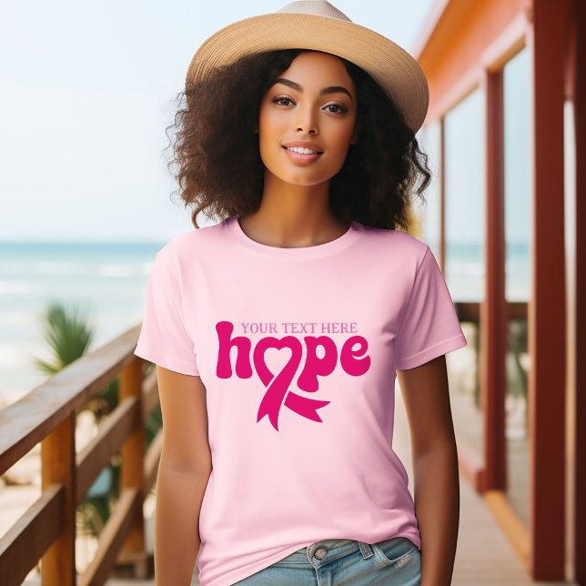 Upplysning om bröstcancer Anpassad namntext för me T Shirt (Skapare uppladdad)