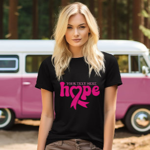 Upplysning om bröstcancer Anpassad namntext för me T Shirt
