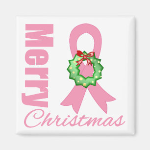 Upplysning om bröstcancer God jul Magnet