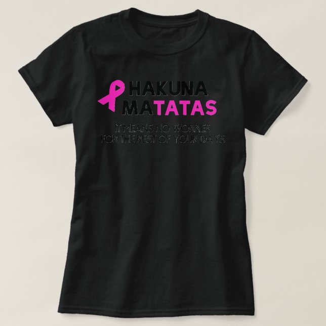 Upplysning om bröstcancer Lång tid T Shirt (Design framsida)