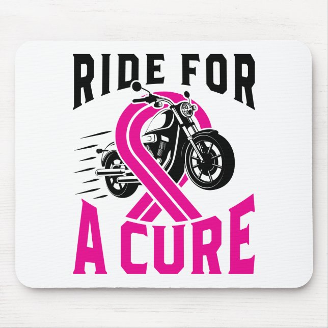 Upplysning om bröstcancer Motorcykel Ride for a Cu Musmatta (Framsidan)