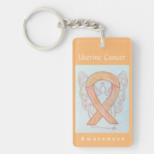 Upplysning om bröstcancer (Ribbon Keychain)