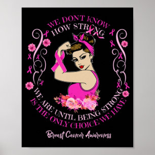 Upplysning om bröstcancer Ribbon T-Shirt177 Poster