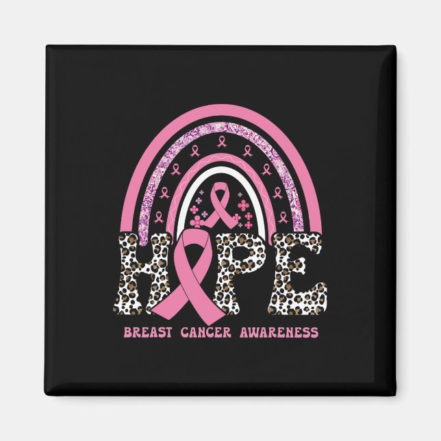 Upplysning om bröstcancer Rosa - stöd för menyflik Magnet (Framsidan)