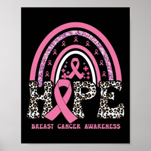 Upplysning om bröstcancer Rosa - stöd för menyflik Poster