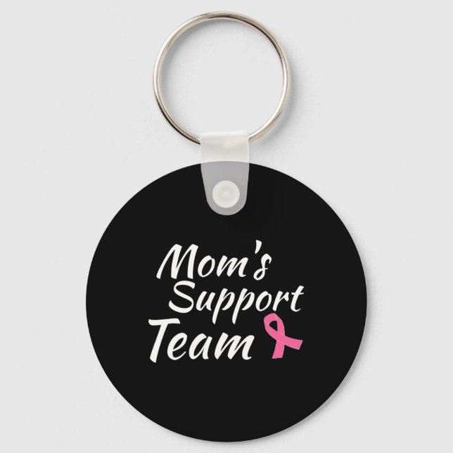 Upplysning om bröstcancerdesign Mammor Support Tea Nyckelring (Framsida)
