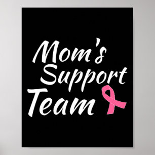 Upplysning om bröstcancerdesign Mammor Support Tea Poster