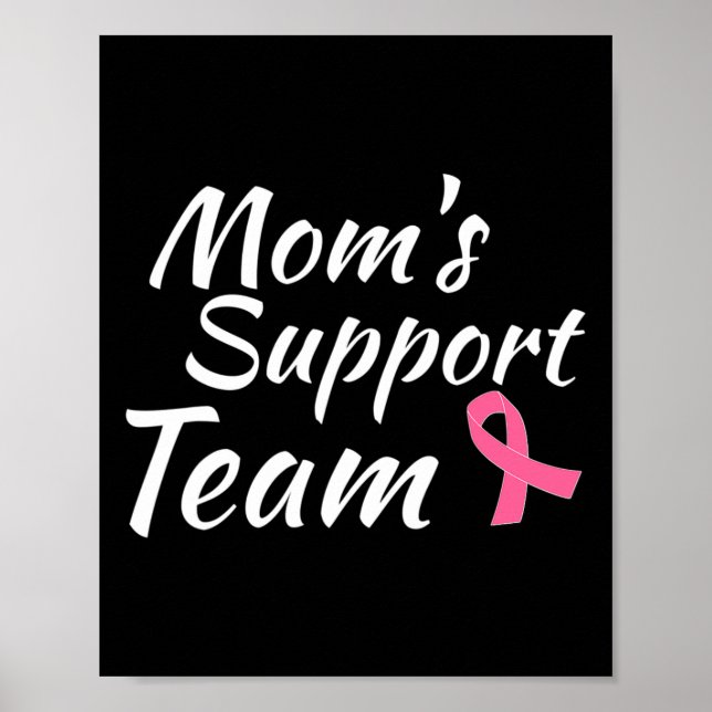 Upplysning om bröstcancerdesign Mammor Support Tea Poster (Framsidan)