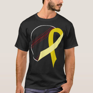 Upplysning om cancer i guld vid barndomen i Baseba T Shirt