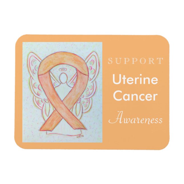 Upplysning om cancer Ribbon Angel Gift Magnets Magnet (Horisontell)