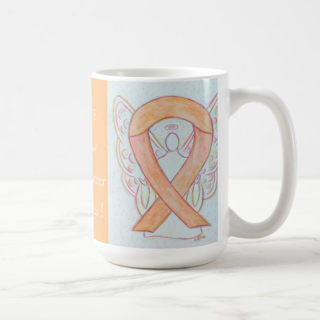 Upplysning om cancer Ribbon Angel Mugg (Höger)