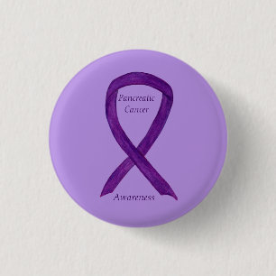 Upplysning om cancer Ribbon Anpassningsbar Art Sti Knapp