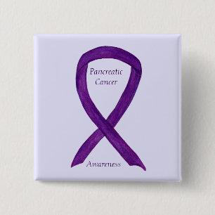 Upplysning om cancer Ribbon Anpassningsbar Art Sti Knapp