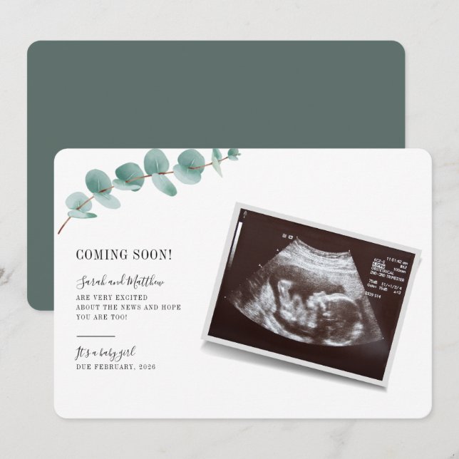 Upplysning om Eucalyptus Gravid Baby Reveal (Fram/baksida)