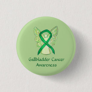 Upplysning om gallblåscancer Ribbon Angel Pin Knapp