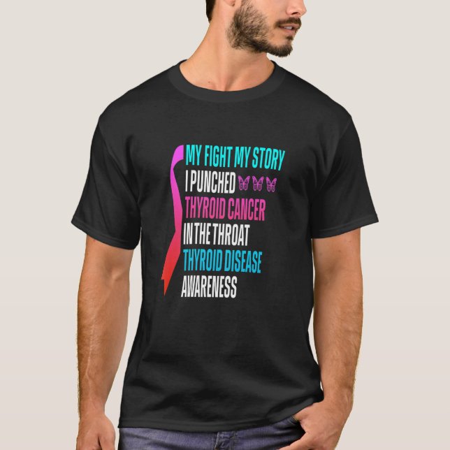 Upplysning om kvinnans sköldkörtelsjukdom Survivor T Shirt (Framsida)
